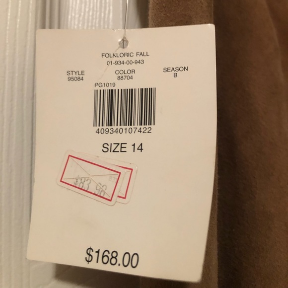 Identity by Lord and Taylor brown Suede pants 14 - Picture 4 of 6